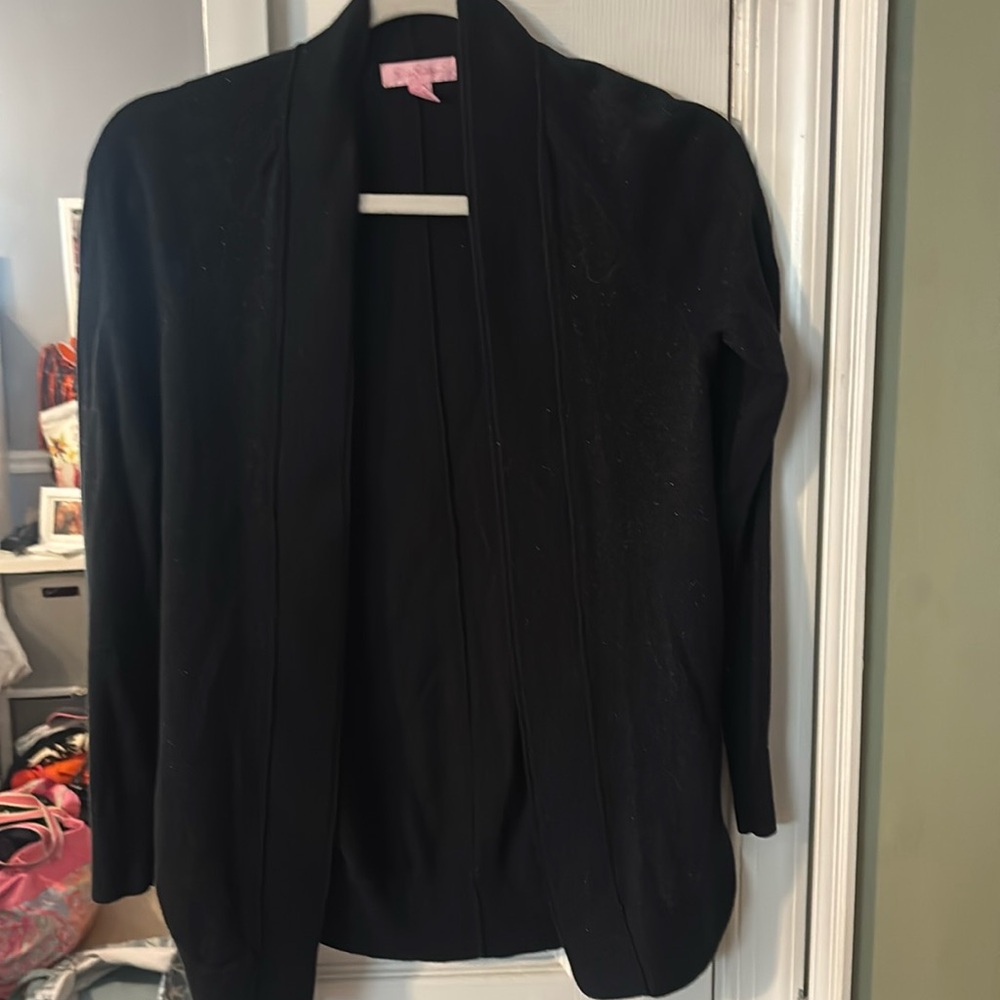 Lilly Pulitzer black With gold detail Cardigan Sweater size XXSmall